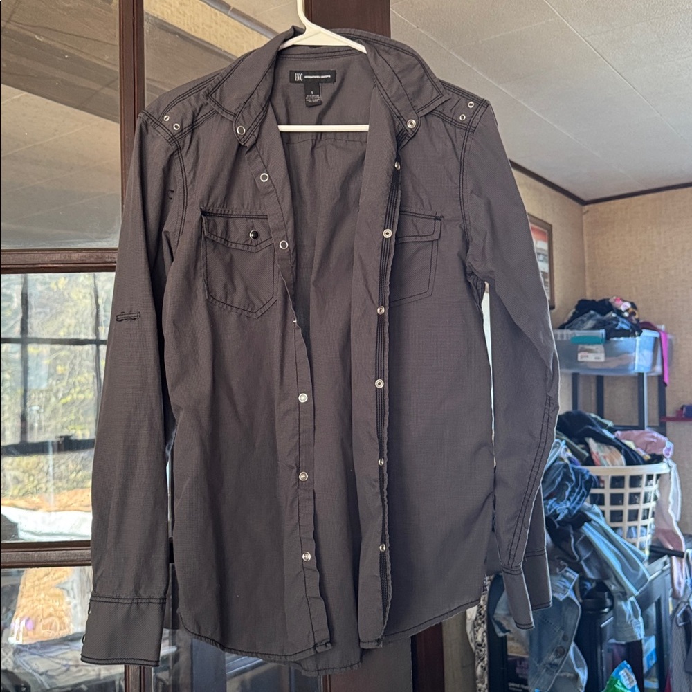 INC International Concepts Charcoal Shirt